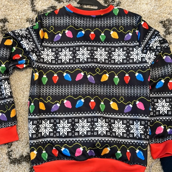 UGLY CHRISTMAS SWEATER 🎄😂 SANTA UNICORN LIGHTS HOLIDAY PARTY FUN L/XL UNISEX - Picture 5 of 7